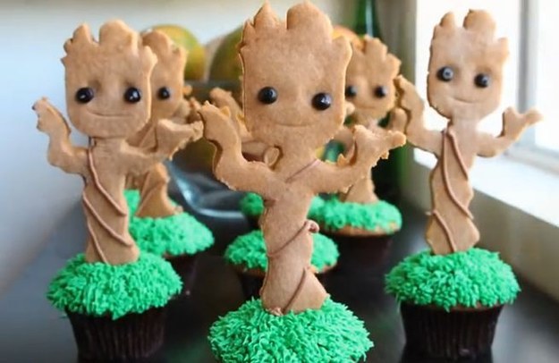 Groot Cupcake Tutorial