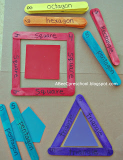 Learning Shapes with Craft Sticks